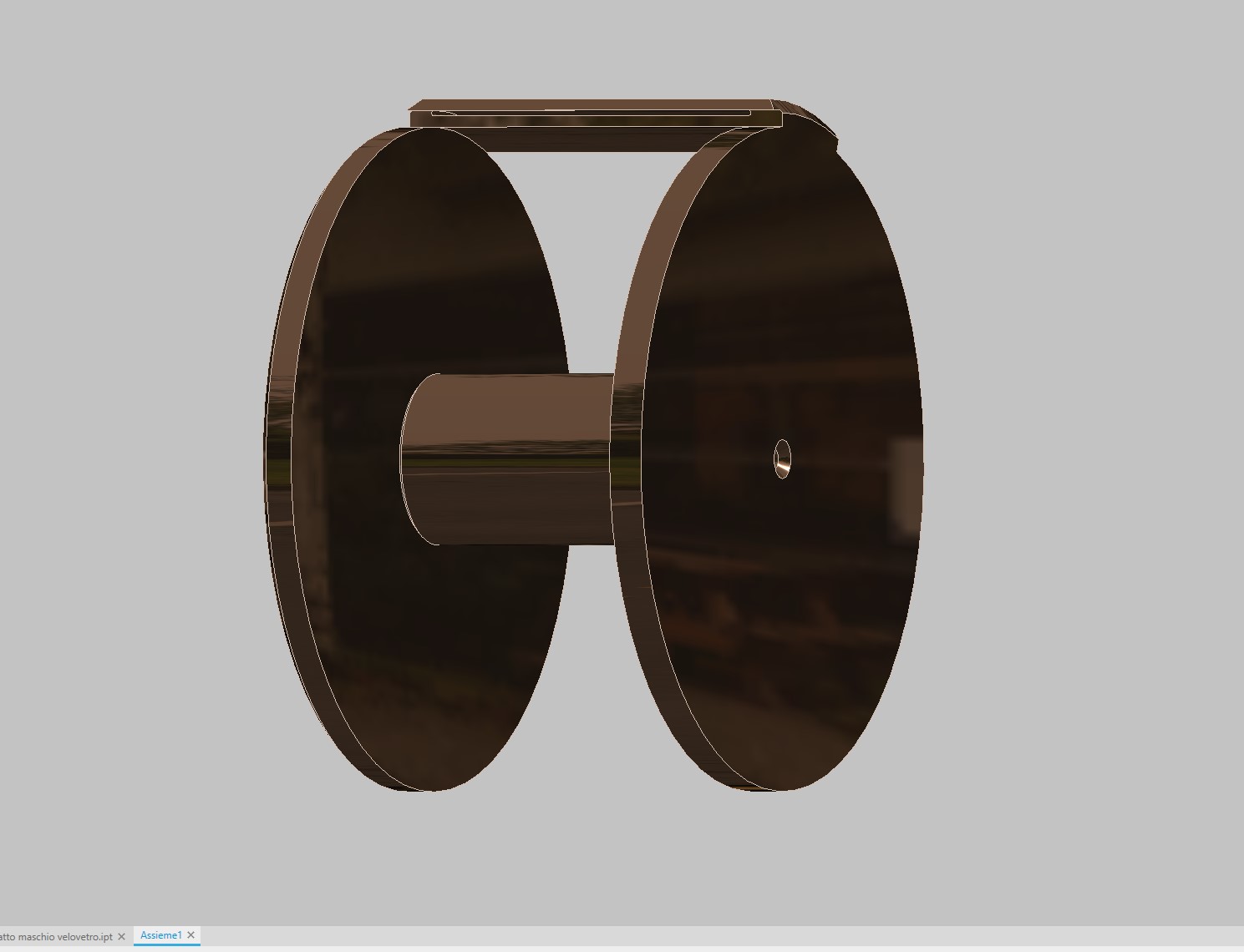 Primo modello CAD del rocchetto VELOBOX