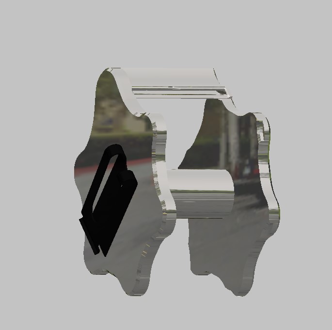 Render dei due gusci esagonali che si accoppiano