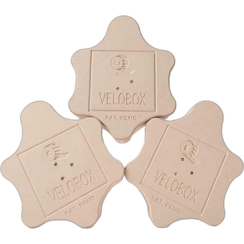 Three VELOBOX fiberglass veil dispensers from the pre-series